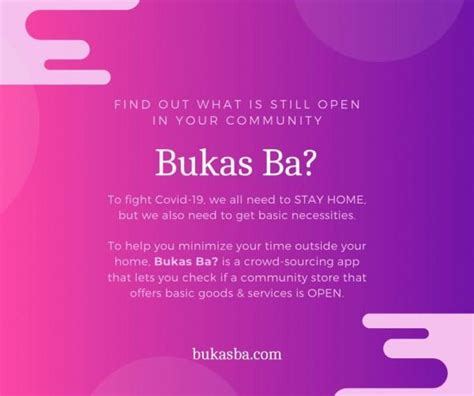 'Bukas Ba' shows you which establishments are open .